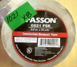 LOT OF 6 NEW ROLLS FASSON FOIL & SEALANT TAPE