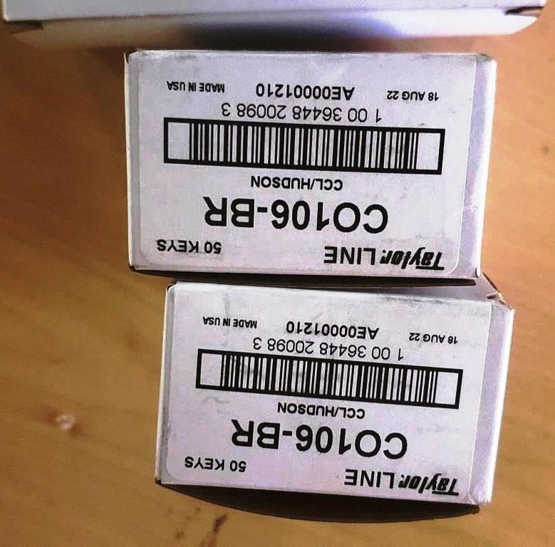 LOT OF 1150 NEW TAYLOR LINE KEY BLANKS