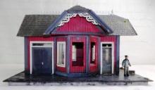 USED TRAIN STATION - MAYBE CUSTOM-MADE APPROX. 17-1/2" X 11-1/2" X 10-1/2" TALL