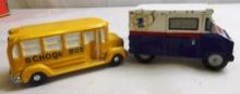 USED DEPT 56 US MAIL TRUCK AND SCHOOL BUS