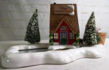 USED SNOW VILLAGE "WARMING HOUSE" DEPT. 56 IN THE BOX 5145-4