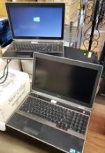 2 USED DELL LATITUDE NOTEBOOK / LAPTOP COMPUTERS WITH ONE POWER SUPPLY