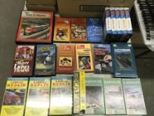 LOT OF 23 VHS TAPES - RAILROAD VIDEOS