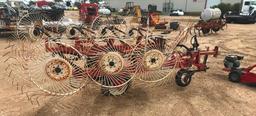 H&S Bifold 10 Wheel Hay Rake