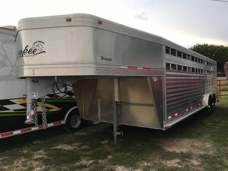 8'x24' Cherokee-Warrion Aluminum Stock Trailer