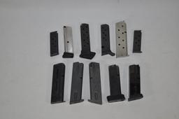 Approx 11pc Pistol Magazines