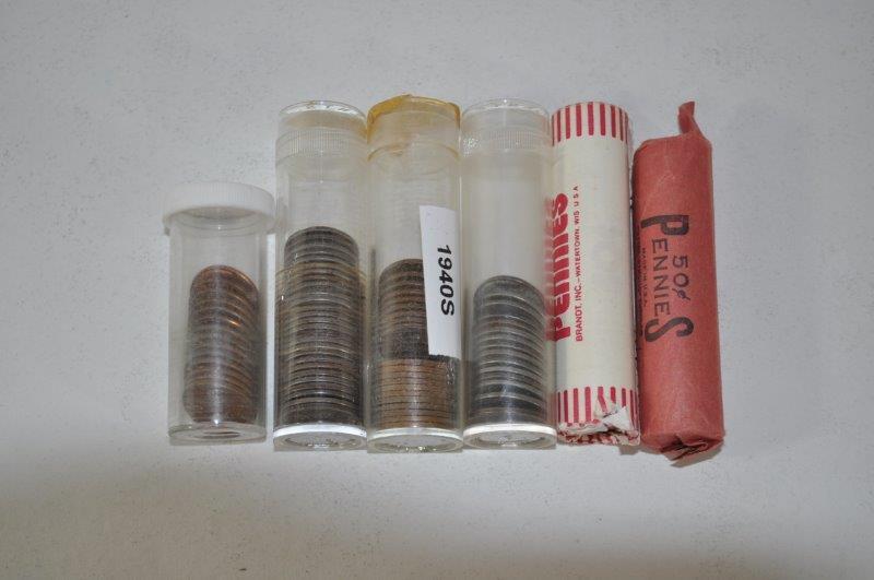 45 Rolls Collection of Asst. Pennies