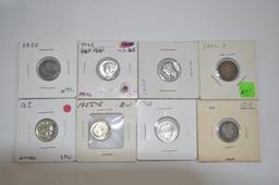 278pc. Buffalo Nickels, Quarters and Half Dollars