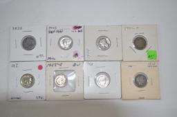 278pc. Buffalo Nickels, Quarters and Half Dollars