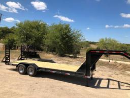 *2019 83"x22' Gooseneck Lowboy w/Fold Up Ramps