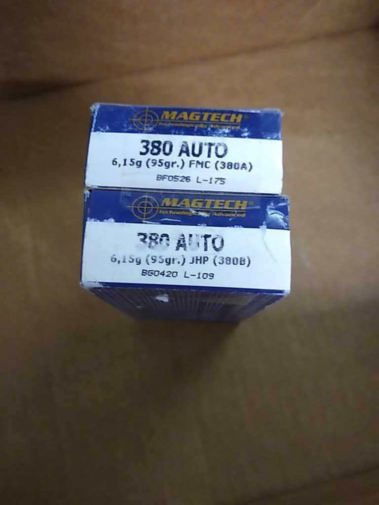 50rds Magtech 380Auto 95gr JHP