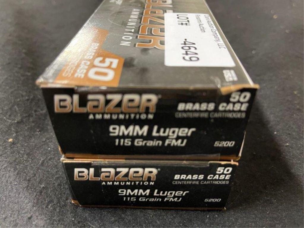 50rds Blazer 9mm Luger 115gr FMJ