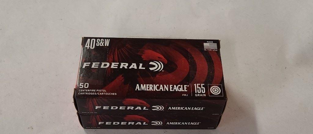 50rds Federal 40S&W 155gr FMJ