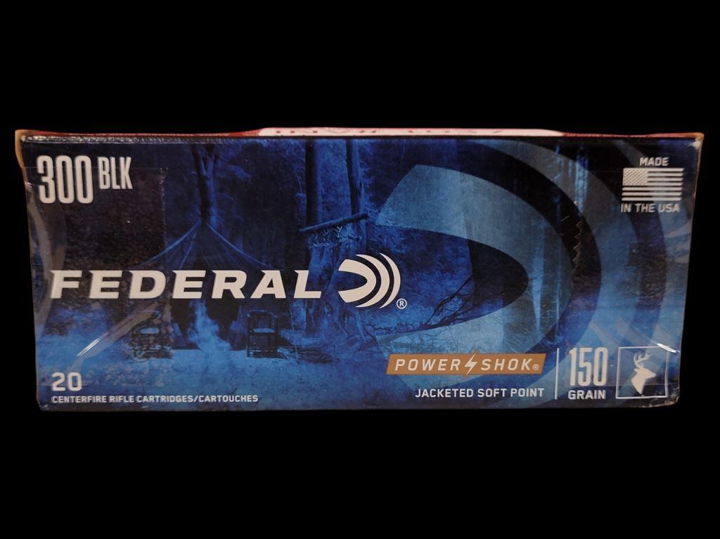 20rds Federal 300BLK 150gr Power-Shok JSP