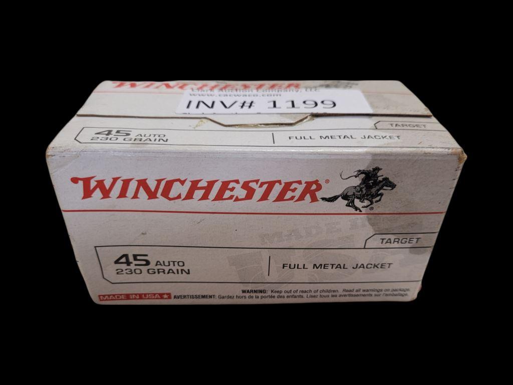 100rds Winchester 45 Auto 230gr FMJ