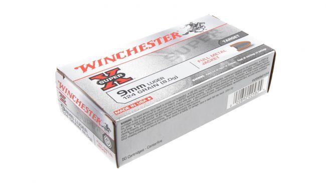 500rds Winchester SuperX 9mm 124gr FMJ