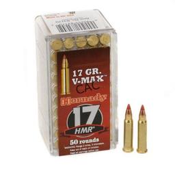 50rds Hornady V-Max 17HMR 17gr