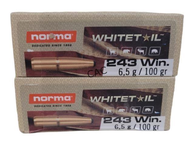 20rds Norma Whitetail 243Win 100gr SP