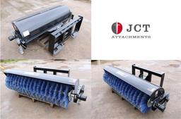 New 2022 JCT Angle Broom Skid Steer Attachment