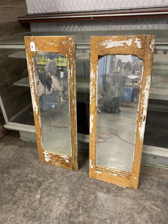 Lot of 2 Vintage Shabby Mirrors