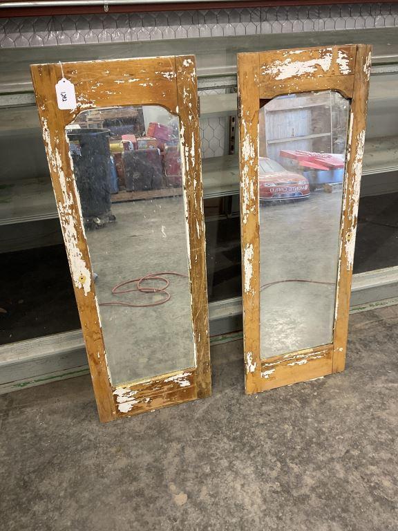 Lot of 2 Vintage Shabby Mirrors