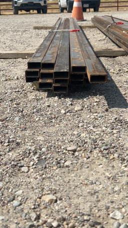 Lot of 19 - 11ga 1"x2"x15' Square Tubing