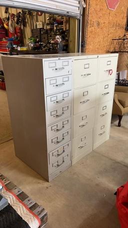 Lot of 3 Filing Cabinets