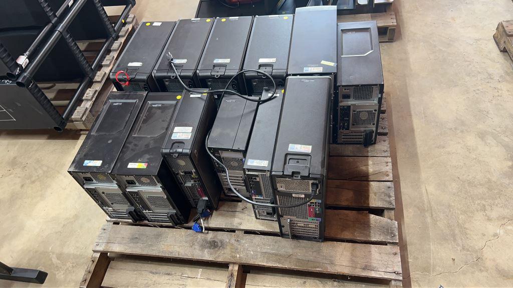 Pallet Lot of 12 Computer Towers