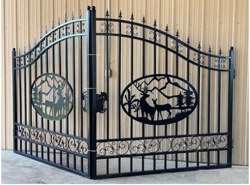 NEW 20' Bi-Parting Gate with Deer