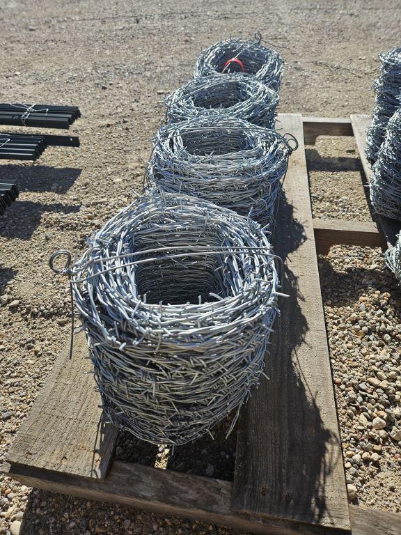 Lot of 4 New Rolls of Barbed Wire 310' Each