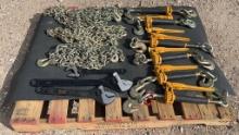 Lot of Chains and Boomers, Wrenches