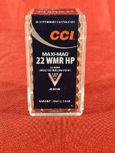 50rds CCI Maxi-Mag 22WMR 40gr