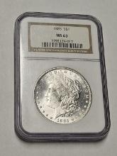 1885 Morgan Silver Dollar NGC MS63