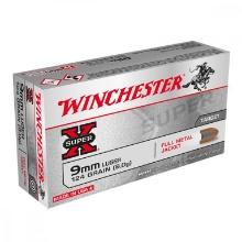50rds Winchester SuperX 9mm 124gr FMJ