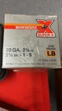 100rds Winchester SuperX 20ga Low Brass