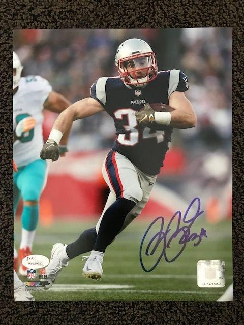 Rex Burkhead 8x10 Autographed Print