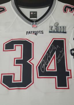 Rex Burkhead Signed Super Bowl LIII Media Day Jersey with Photo