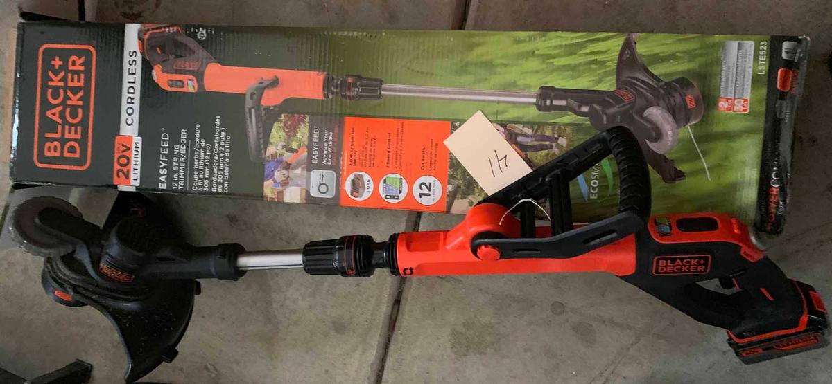 BLACK & DECKER 20V Easy Feed Weed Wacker w/ Battery & Charger