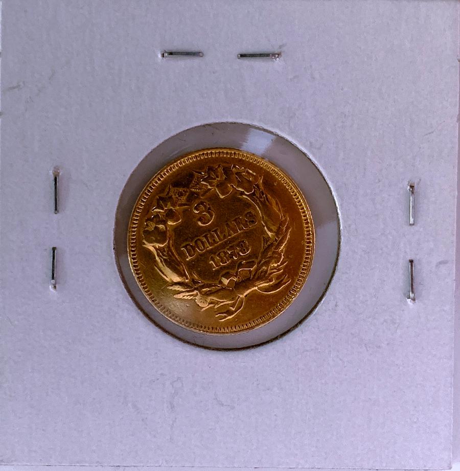 1878  Liberty Head $3 gold piece