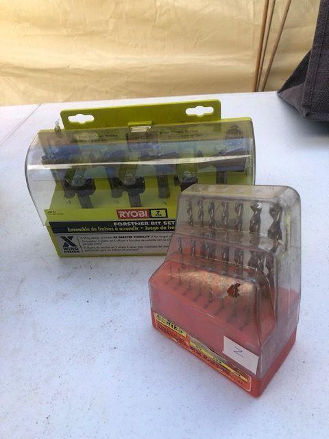 Ryobi Forstner Bit set and misc drill bits