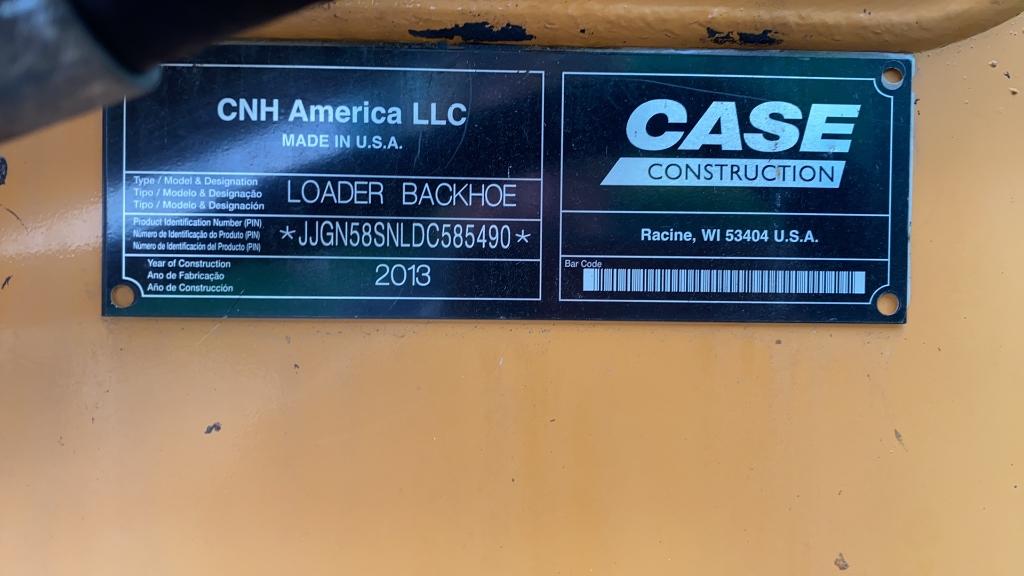 2013 Case 580 Super N Backhoe