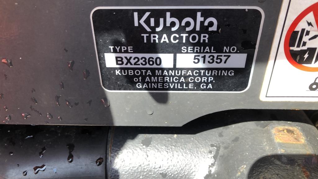 Kubota BX2360 w/LA 243 Loader & 60 In. Deck