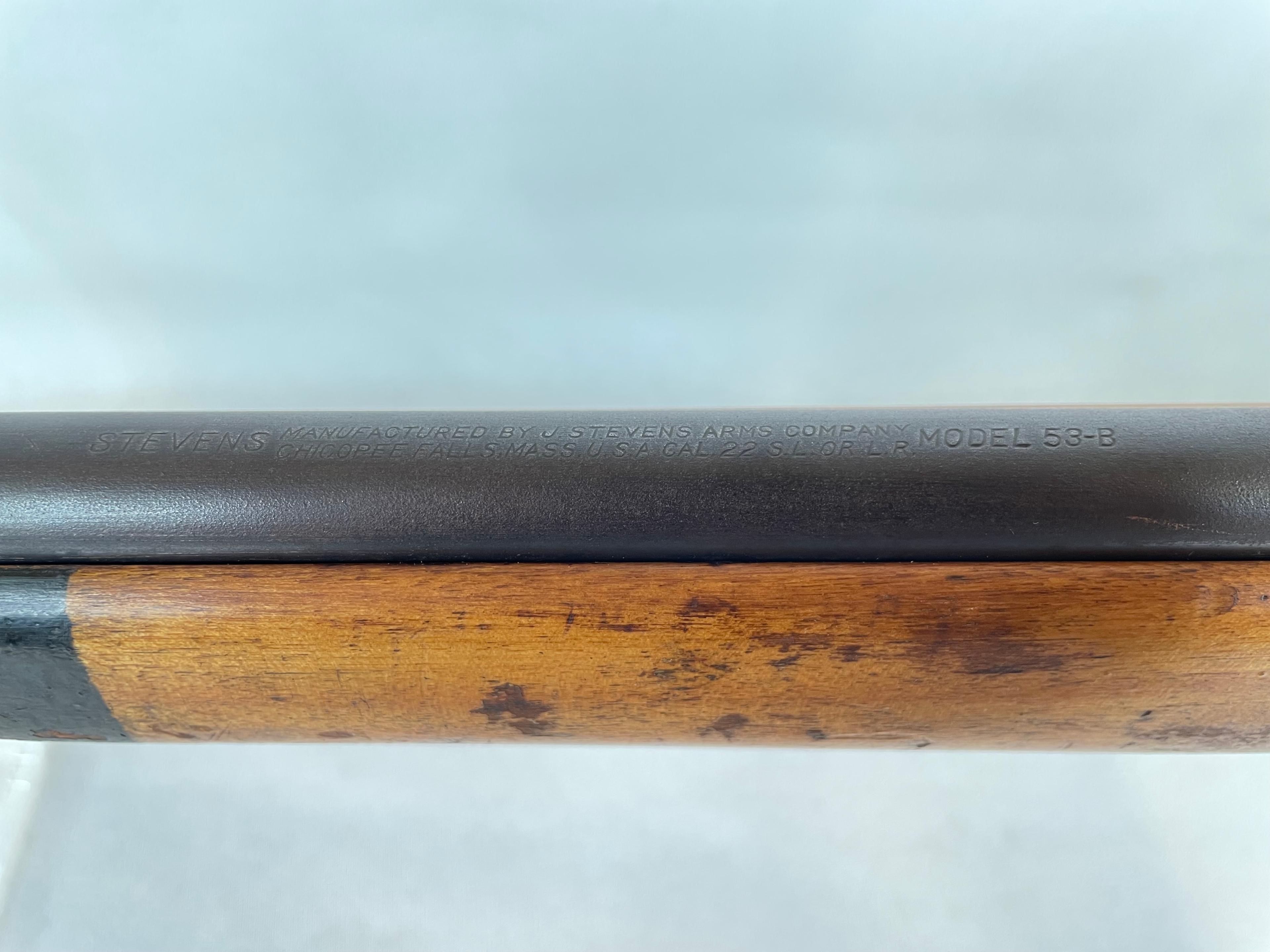 STEVENS MOD. 53-B .22 S,L,L.R. BOLT-ACTION RIFLE