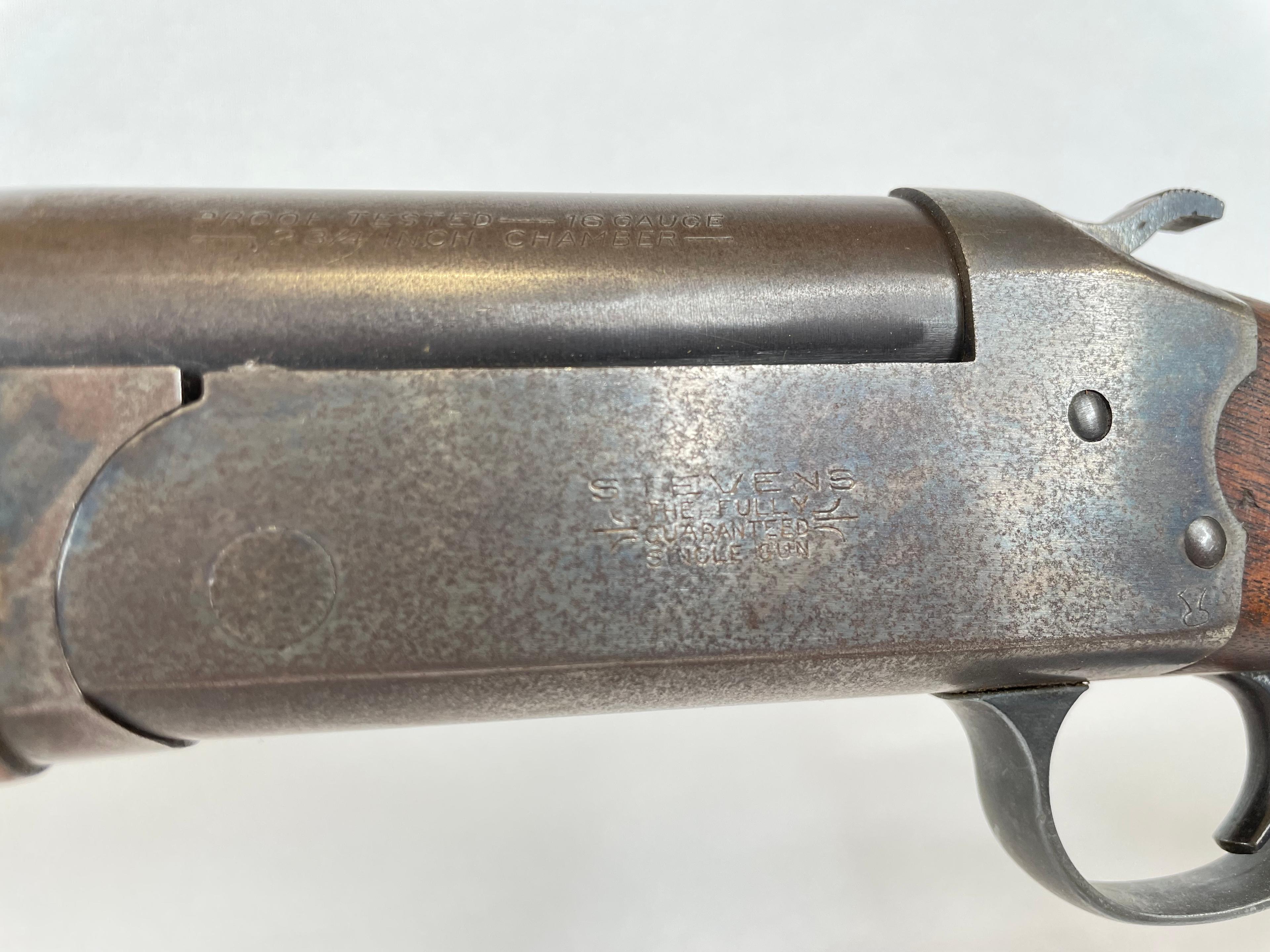 STEVENS 16GA  SINGLE SHOT SHOTGUN