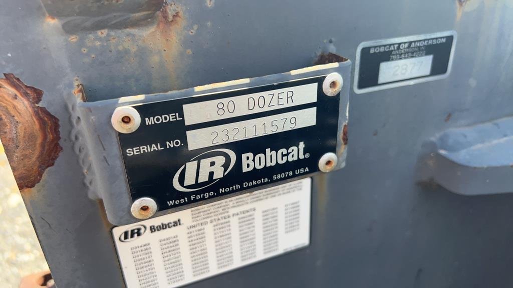 Bobcat 80in Dozer Blade Skidsteer Attachment