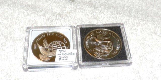 (2) United Nations Proof Silver Commemorative Coins