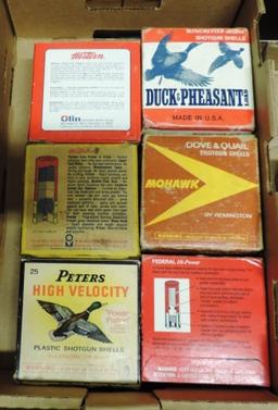 Lot of (6) Vintage 12 Ga. Shot Gun Shell Boxes