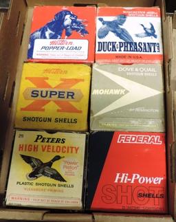 Lot of (6) Vintage 12 Ga. Shot Gun Shell Boxes