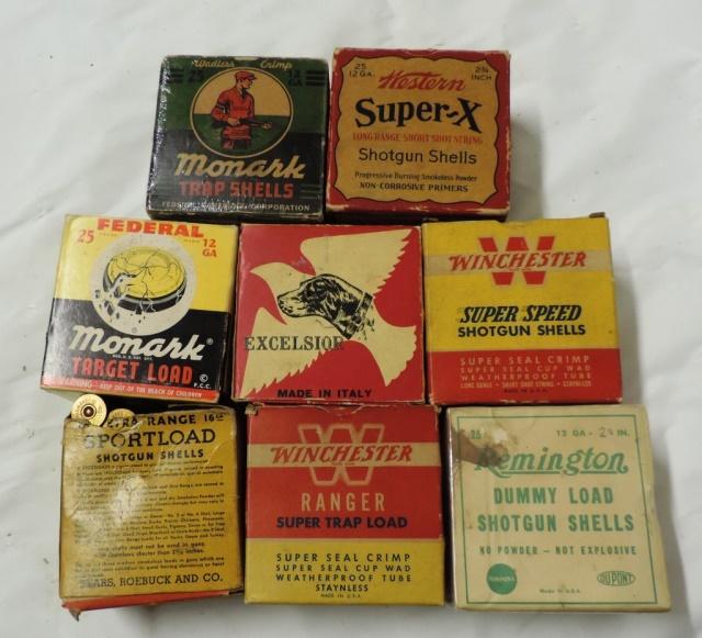 Lot of 8 Vintage 12 Ga. Ammo Boxes