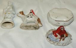 Lot of (8) Early Porcelain and Pottery Little Red Riding Hood Figures